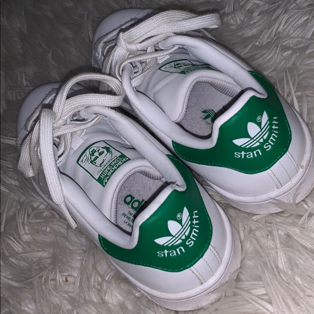 White and green Stan Smith Adidas
